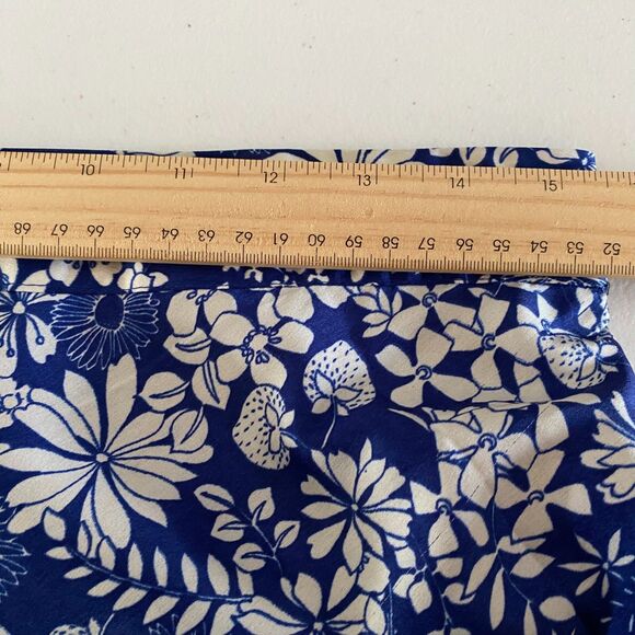 Flint & Moss Maxi Skirt Floral Women’s M Blue & White A-Line - Picture 6 of 9